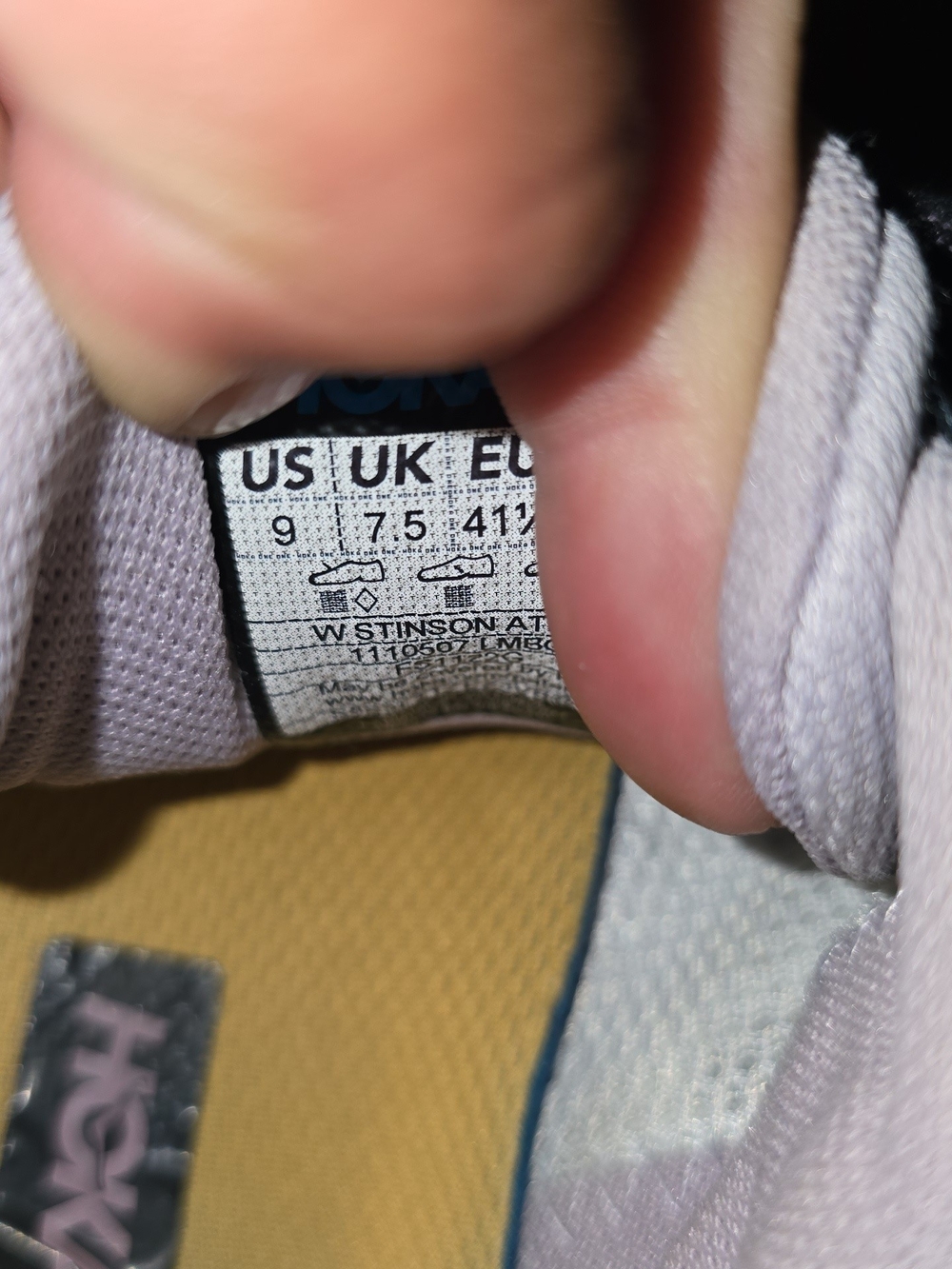 Hoka One One Lavender Running Shoes with Yellow Accents - Picture 12 of 12
